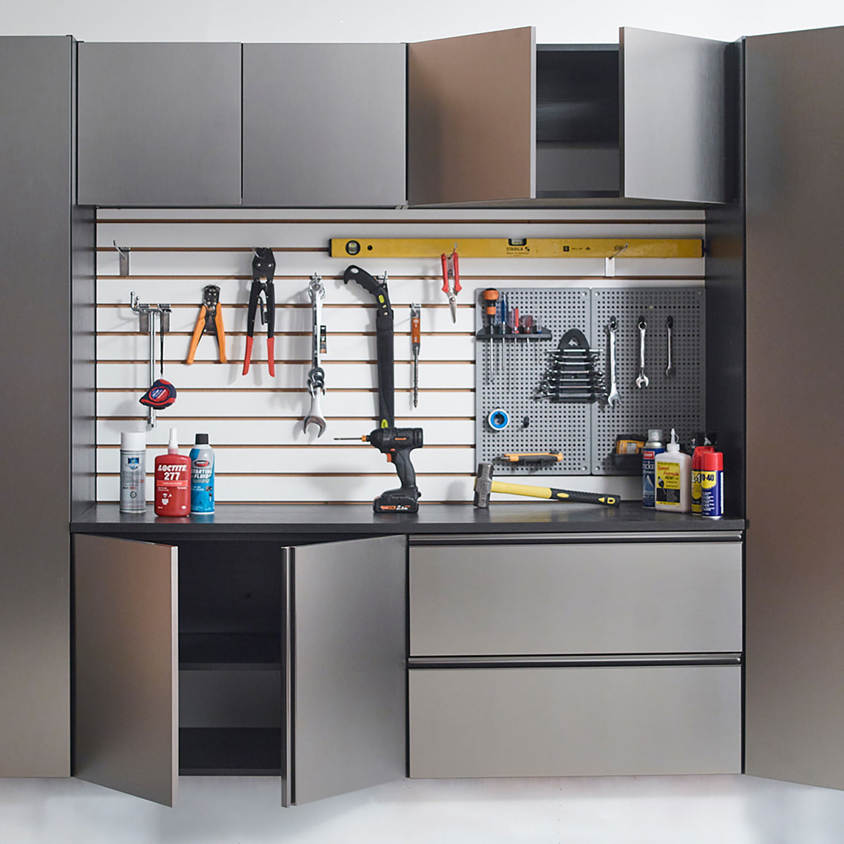 Nova Series - Drawer Wall Mounted Garage Cabinet - Dark Gray
