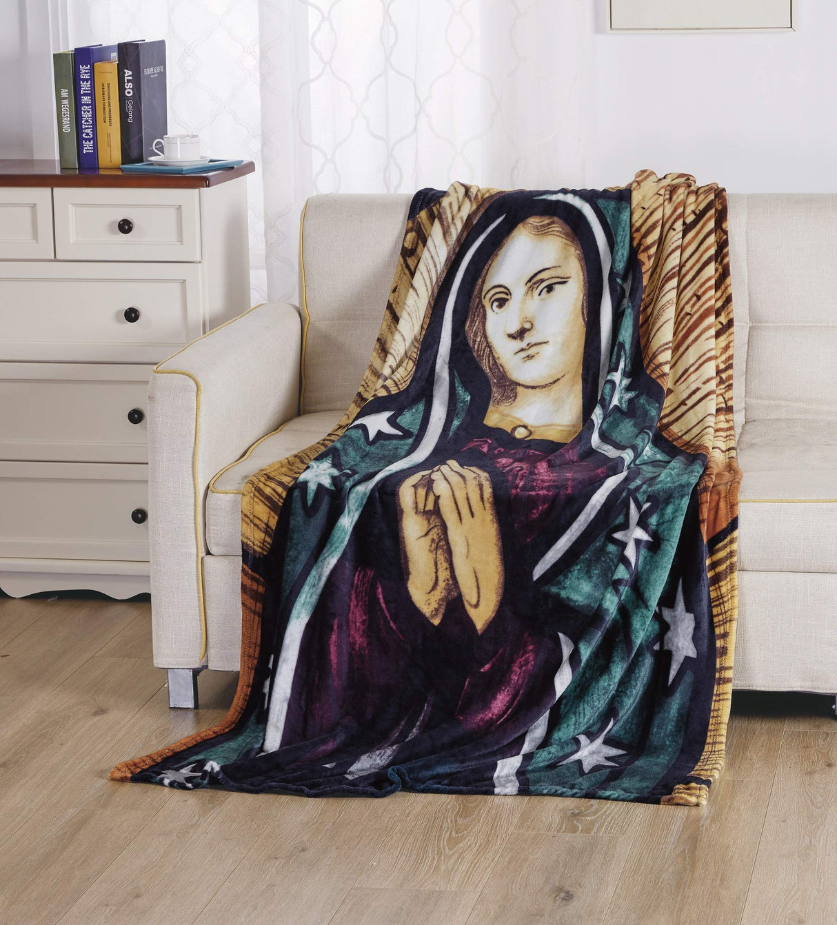 Decor&More Religious 50" x 70" Oversized Super Soft Microplush Throw Blanket
