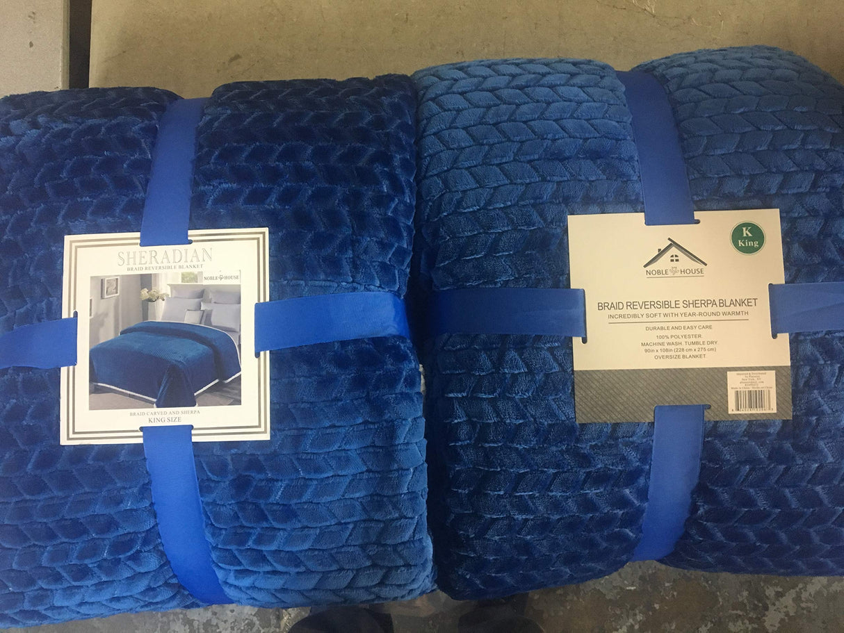 Decor&More Home Essentials Braided Sherpa Blanket