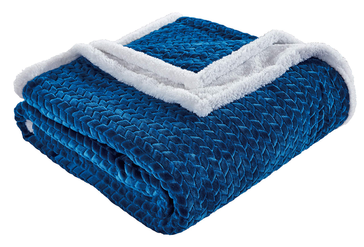Decor&More HomeEssentials Ultra Lush Heavy Sherpa Throw Blanket (50" x 60")