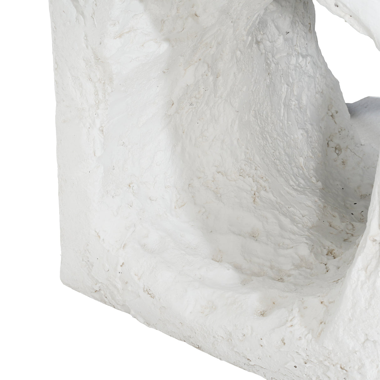 Lyra Outdoor Patio Karst Cave Inspired MGO Side Table, White