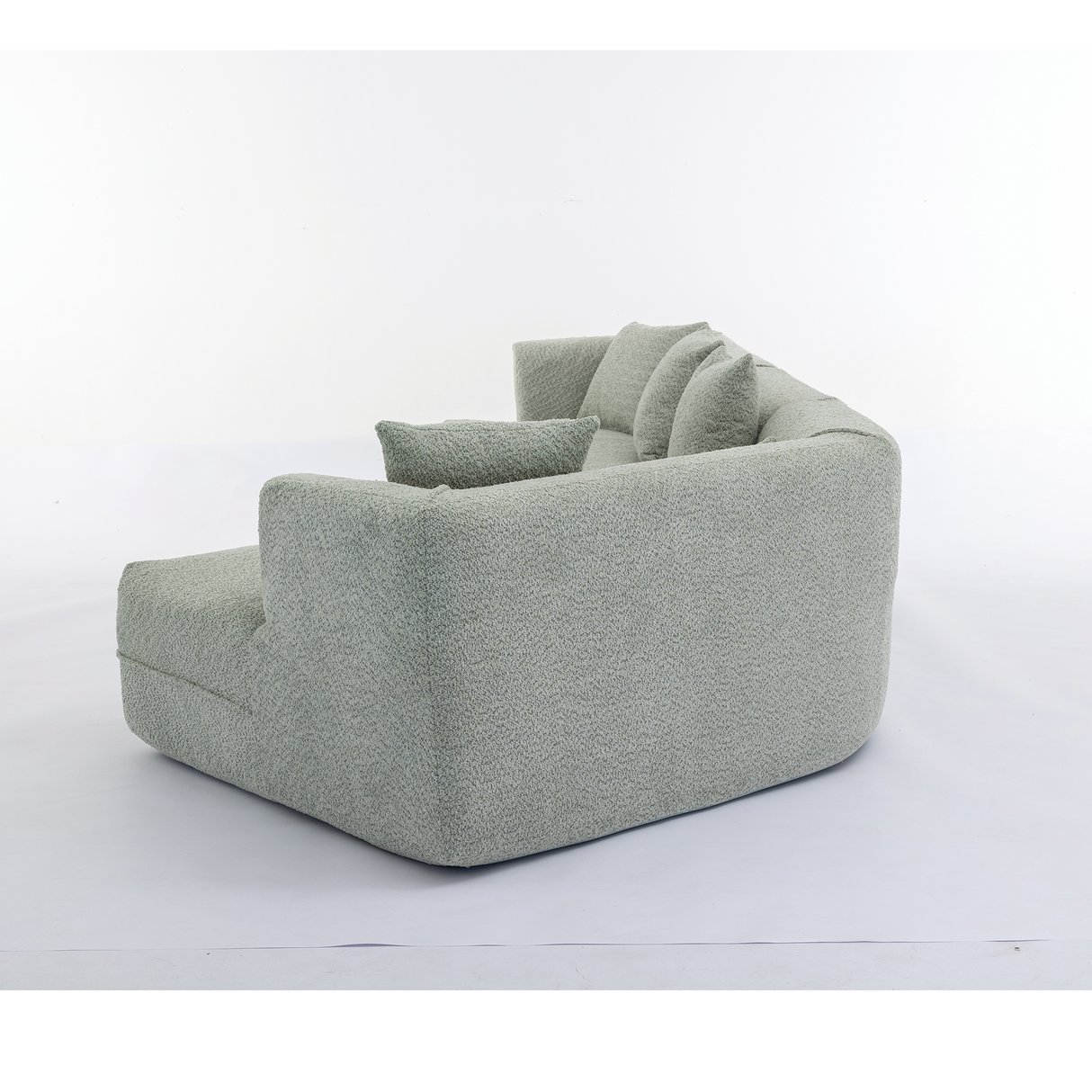 Modular Sofa Modern Minimalist Style Green Upholstered
