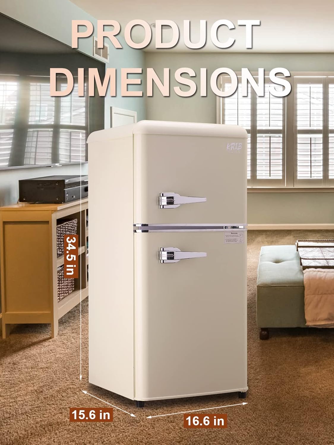 3.5Cu.Ft Compact Refrigerator Mini Fridge with Freezer