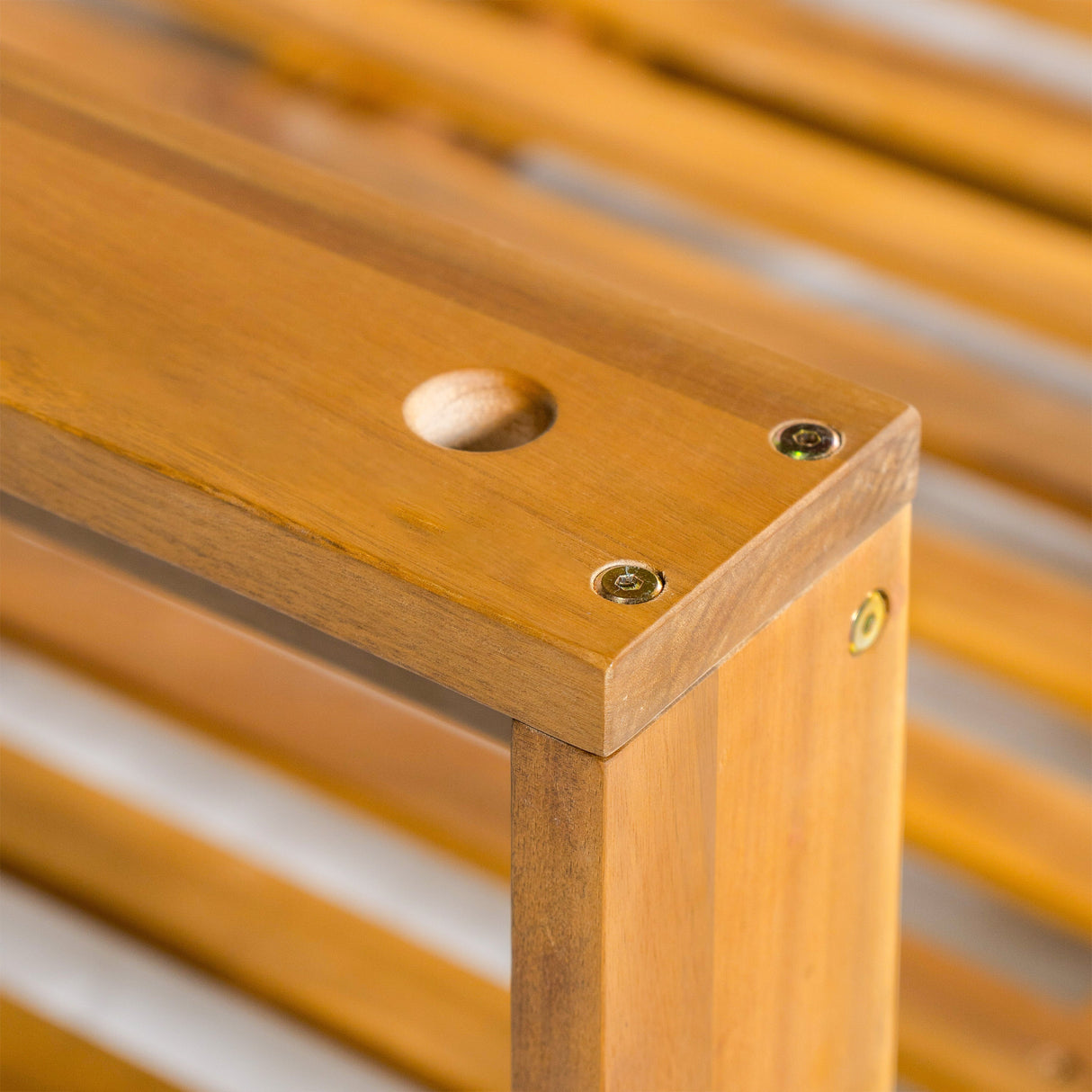 TOPMAX Patio Wooden Twin Size Porch Swing Daybed Frame