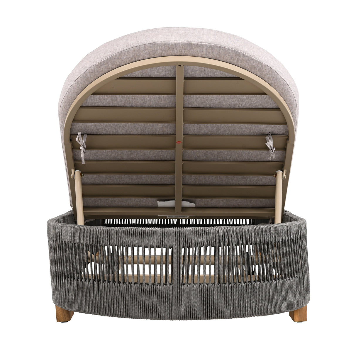 Outdoor Acacia Wood Patio Adjustable Lounge Chair Set of 2