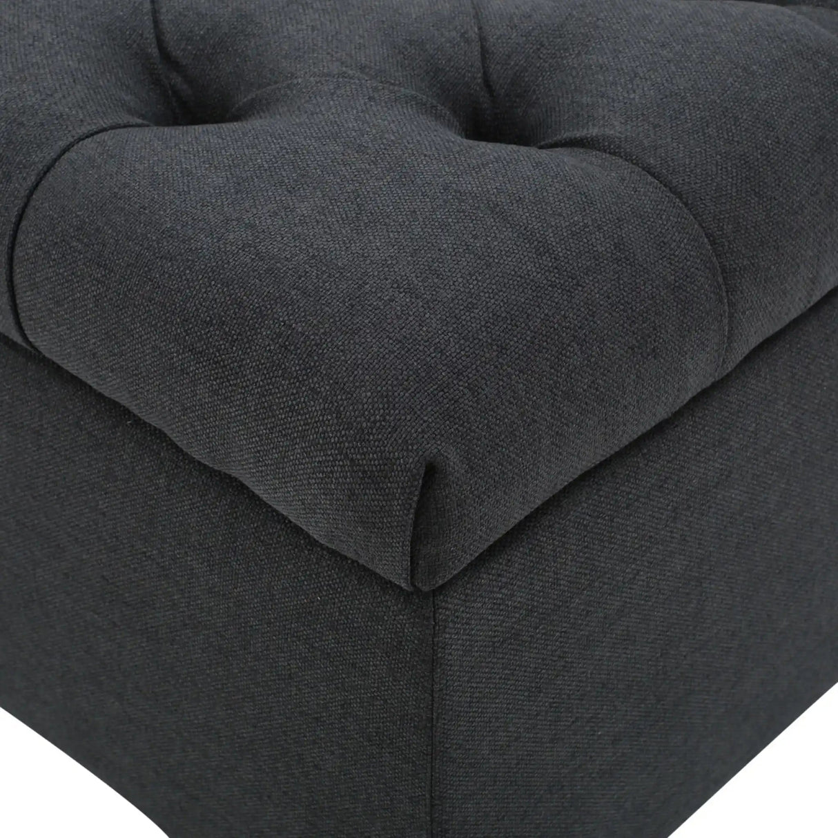 Glouster Contemporary Storage Ottoman With Button Tufted Design