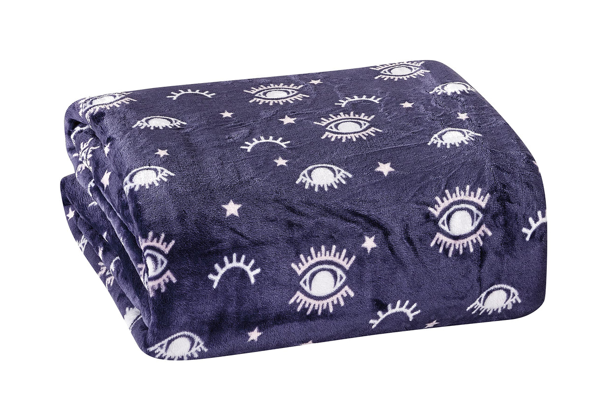 Faith, Hope, Love Home Décor Ultra Plush Queen Size Protective Symbol Microplush Blanket (90" X 90") - Evil Eye