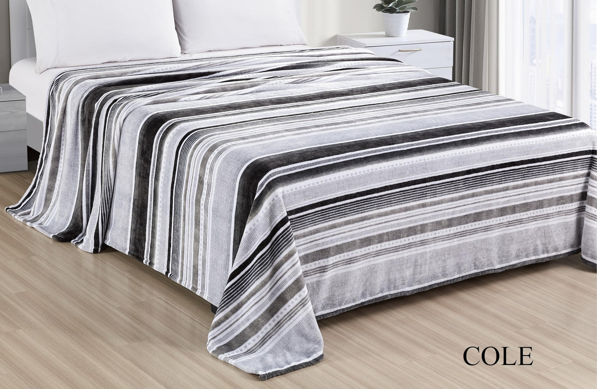 Faith, Hope, Love Home Decor Cole Queen-King Size Plush Blanket - Soft And Cozy Grey Blanket