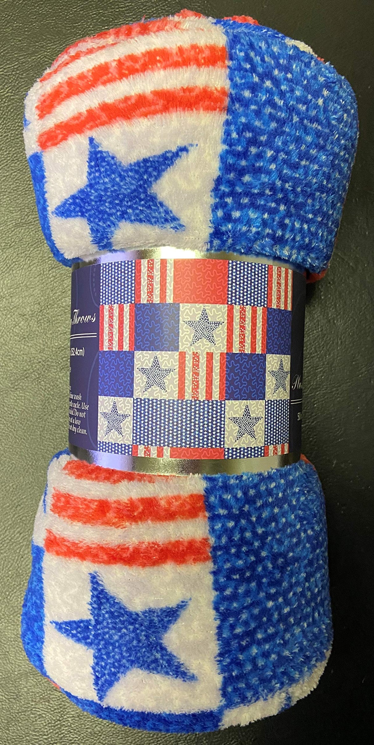 Decor&More American Pride Collection Microplush Throw Blanket (50" x 60")