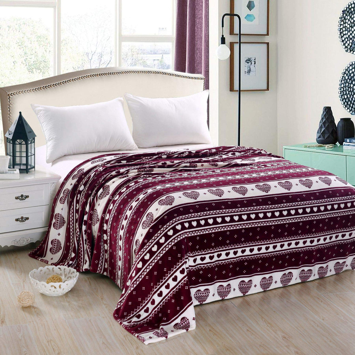 Faith, Hope, Love Home Decor Heartfelt Queen Microplush Blanket