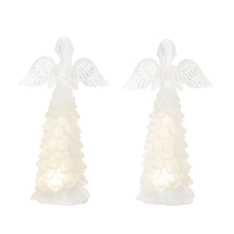 LED-Frosted-Angel-Figurine-(Set-of-2)-Figurines