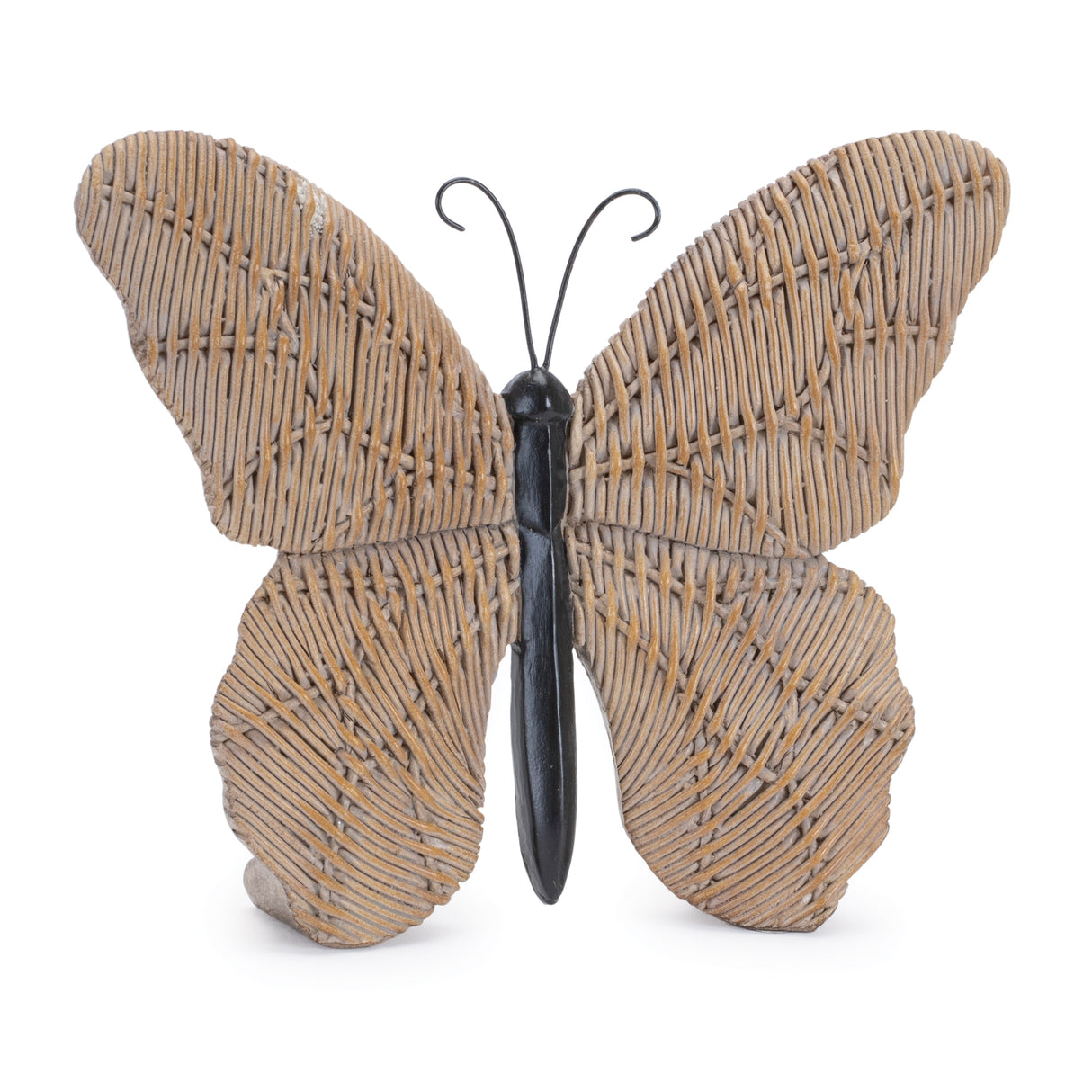 Wicker design butterfly and dragonfly shelf sitter (set of 4)
