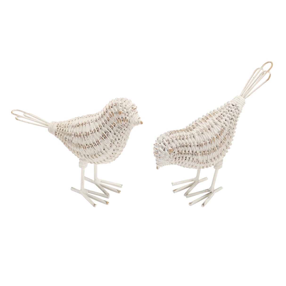 Wicker-design-bird-figurine-(set-of-4)-Figurines