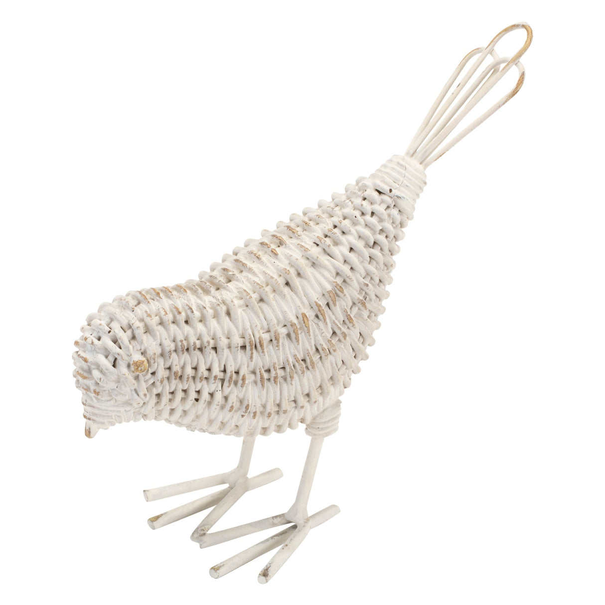 Wicker Design Bird Figurine (Set of 4)