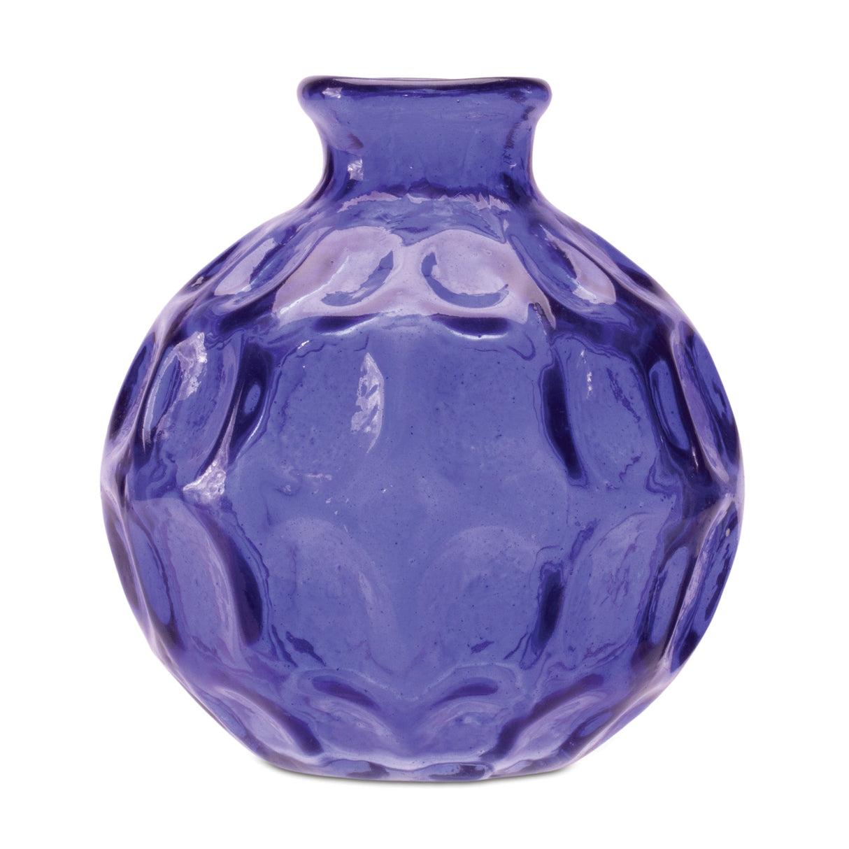 Blue Bubble Glass Bud Vase (Set of 2)
