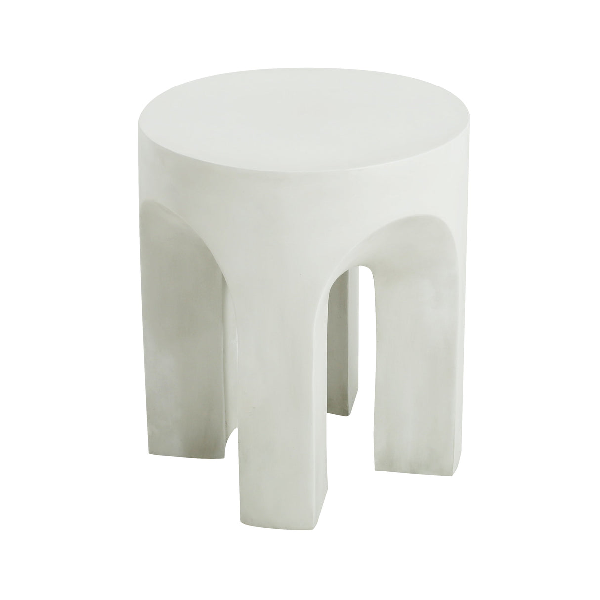 Outdoor MGO Round Top Side Table in Antique White