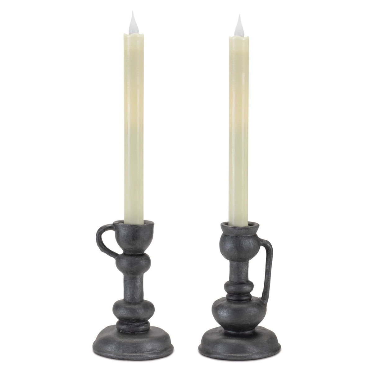 Antique style taper candle holder (set of 2)