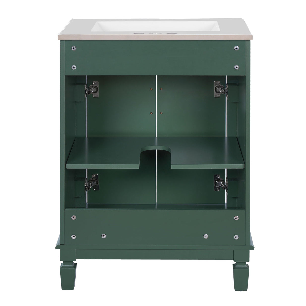Bathroom Vanity With Top Sink, Cabinet With 2 Soft Closing Doors