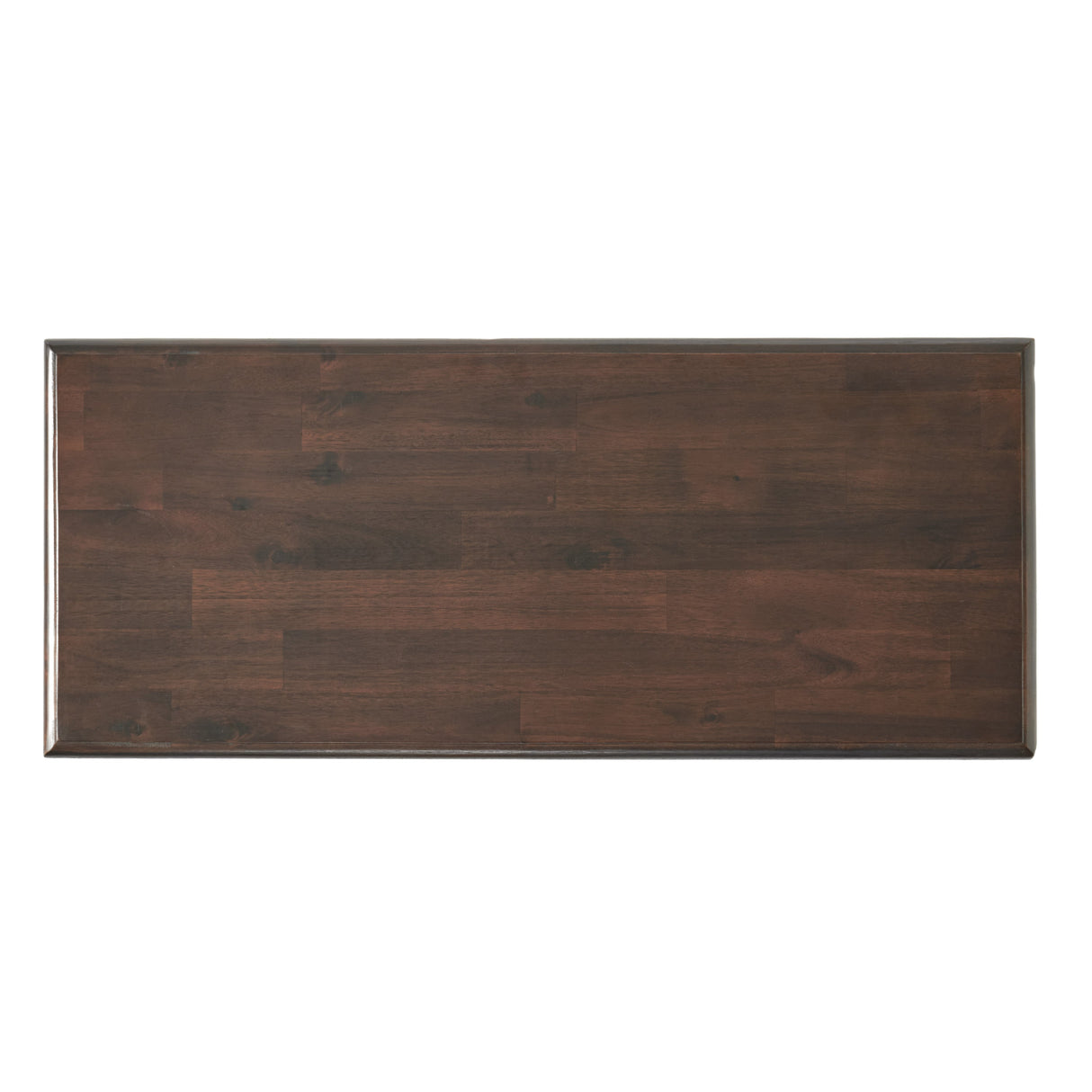 End Table in Brown Acacia Wood with Drawers