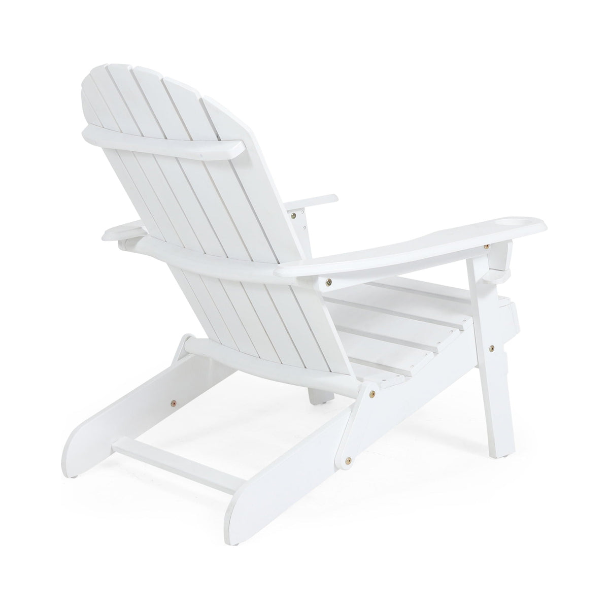 Zenithia - Outdoor Foldable Adirondack Chair With 2 Cup Holders