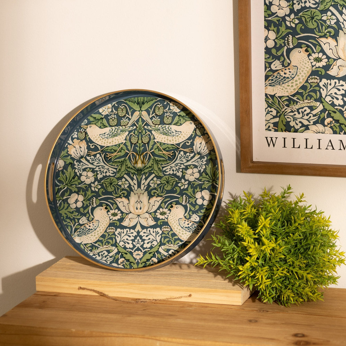 Round William Morris Tray 13.5" Diameter