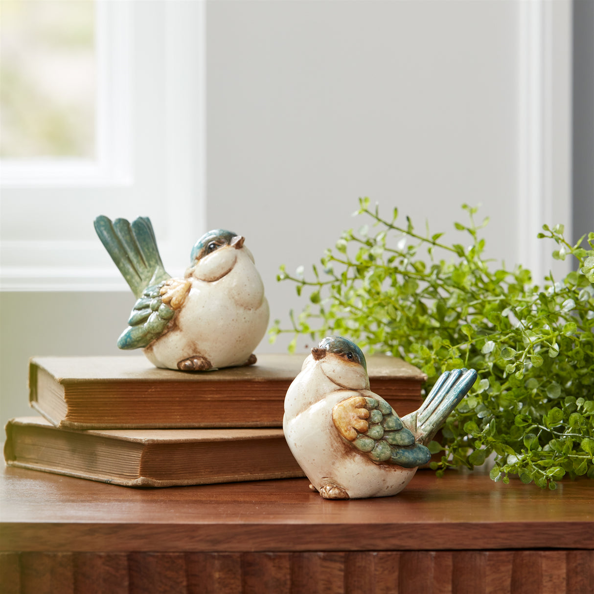 Terra cotta bird figurine (set of 6)