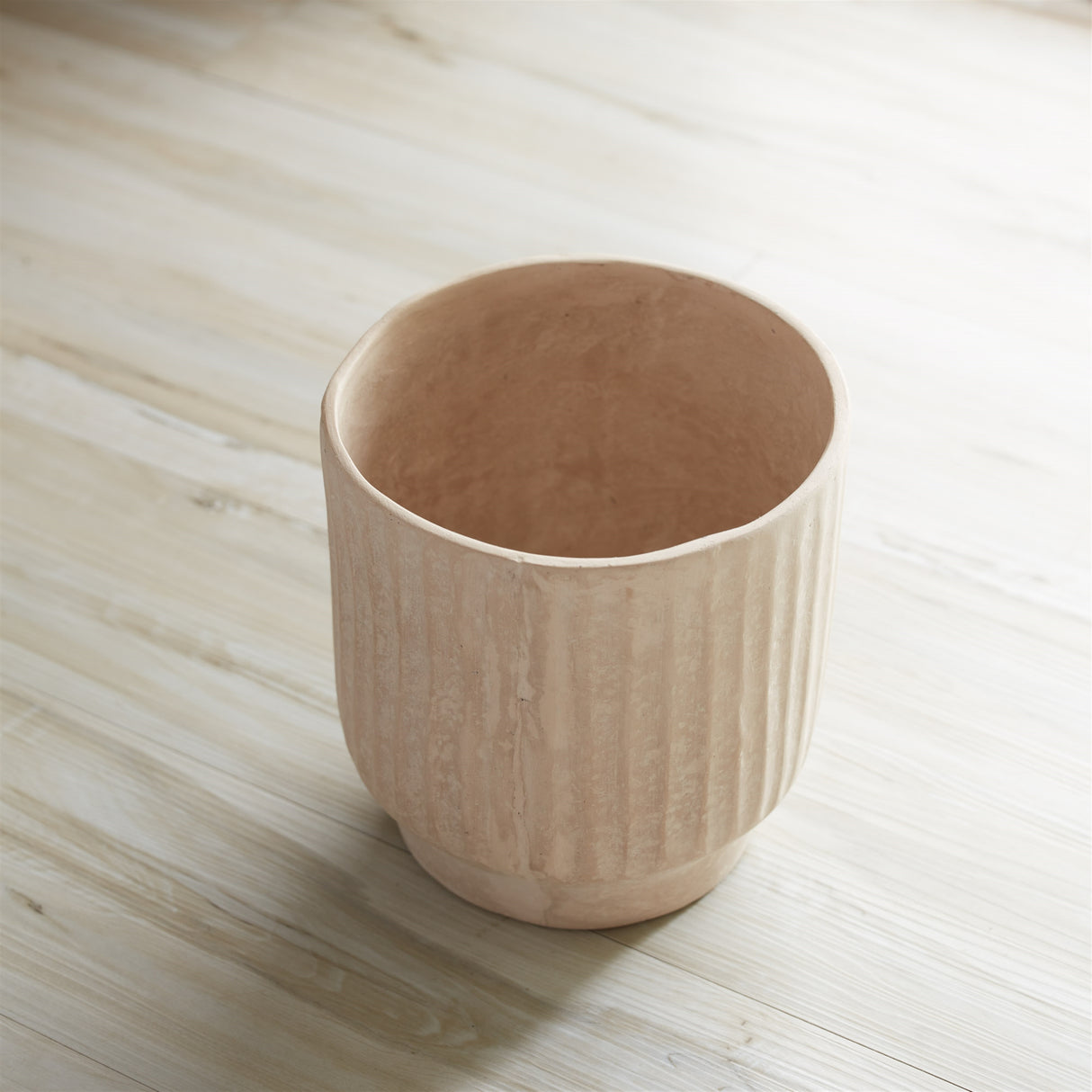 Recycled Paper Chalk Vase 7.5"h Beige