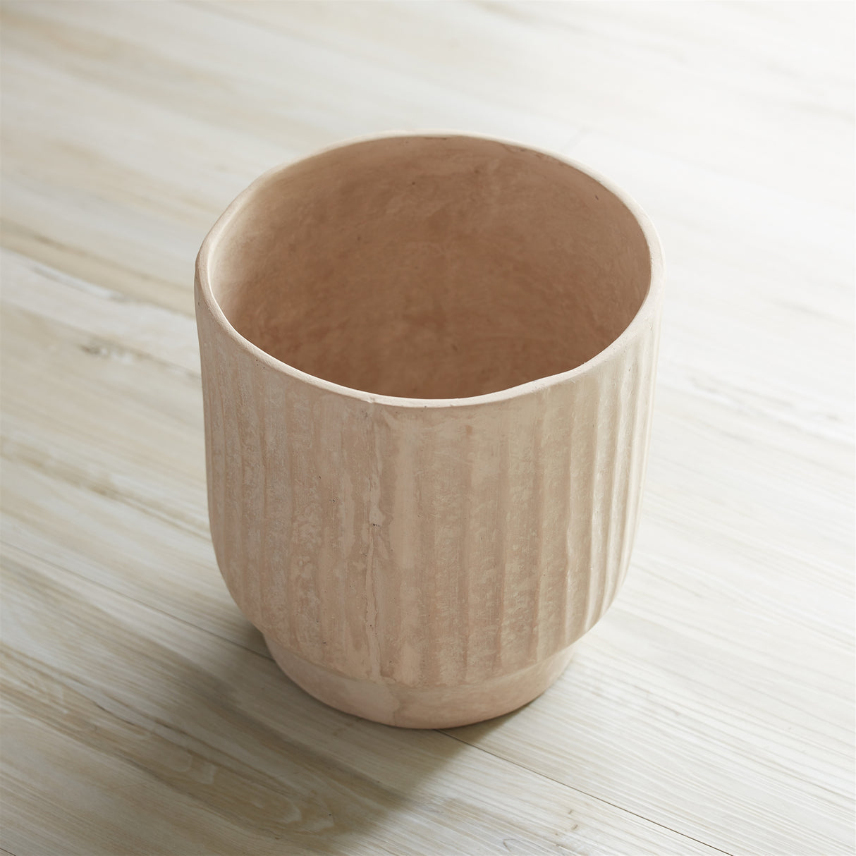 Recycled Paper Chalk Vase 7.5"h Beige