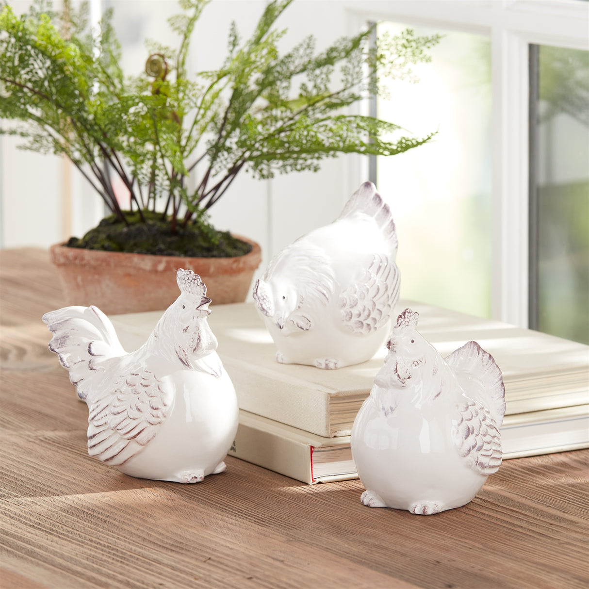Ceramic Chicken Decor (Set of 6)
