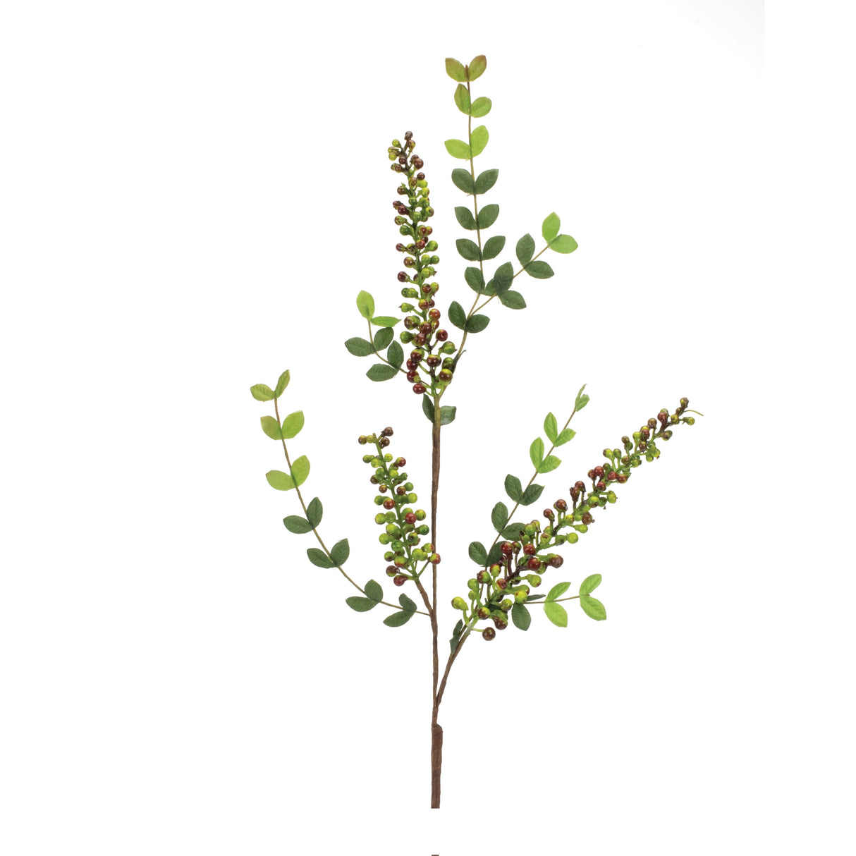 Variegated-red-berry-foliage-spray-(set-of-6)-Artificial-Flowering-Plants