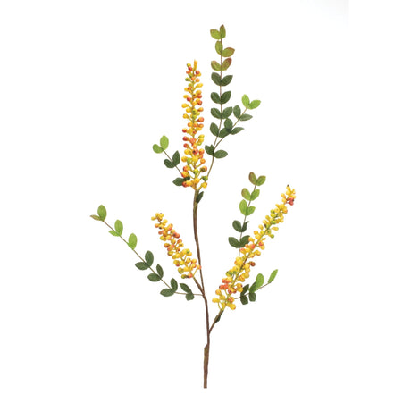 Yellow-berry-foliage-spray-(set-of-6)-Artificial-Flowering-Plants