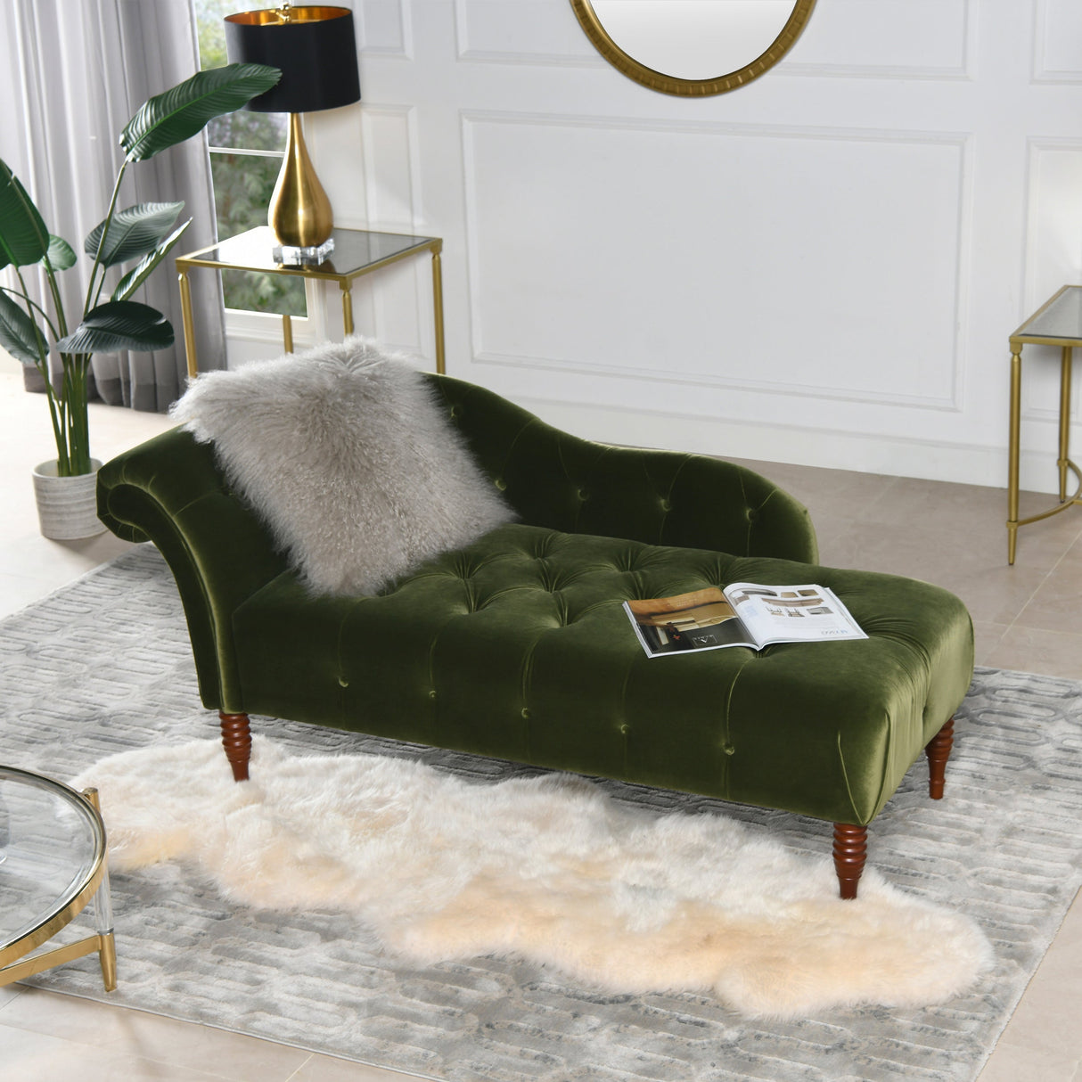 The Solengrund™ Right-Arm Lounge Sofa - Olive Green
