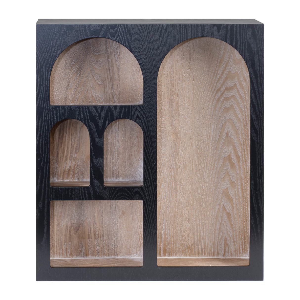 Arched Wood Wall Shelf 22"H