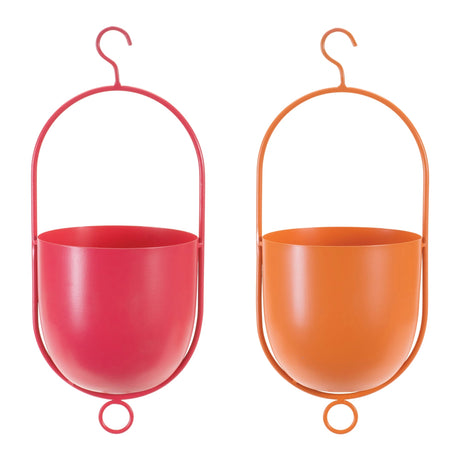 Iron-metal-hanging-garden-planter-(set-of-2)-Pots-&-Planters