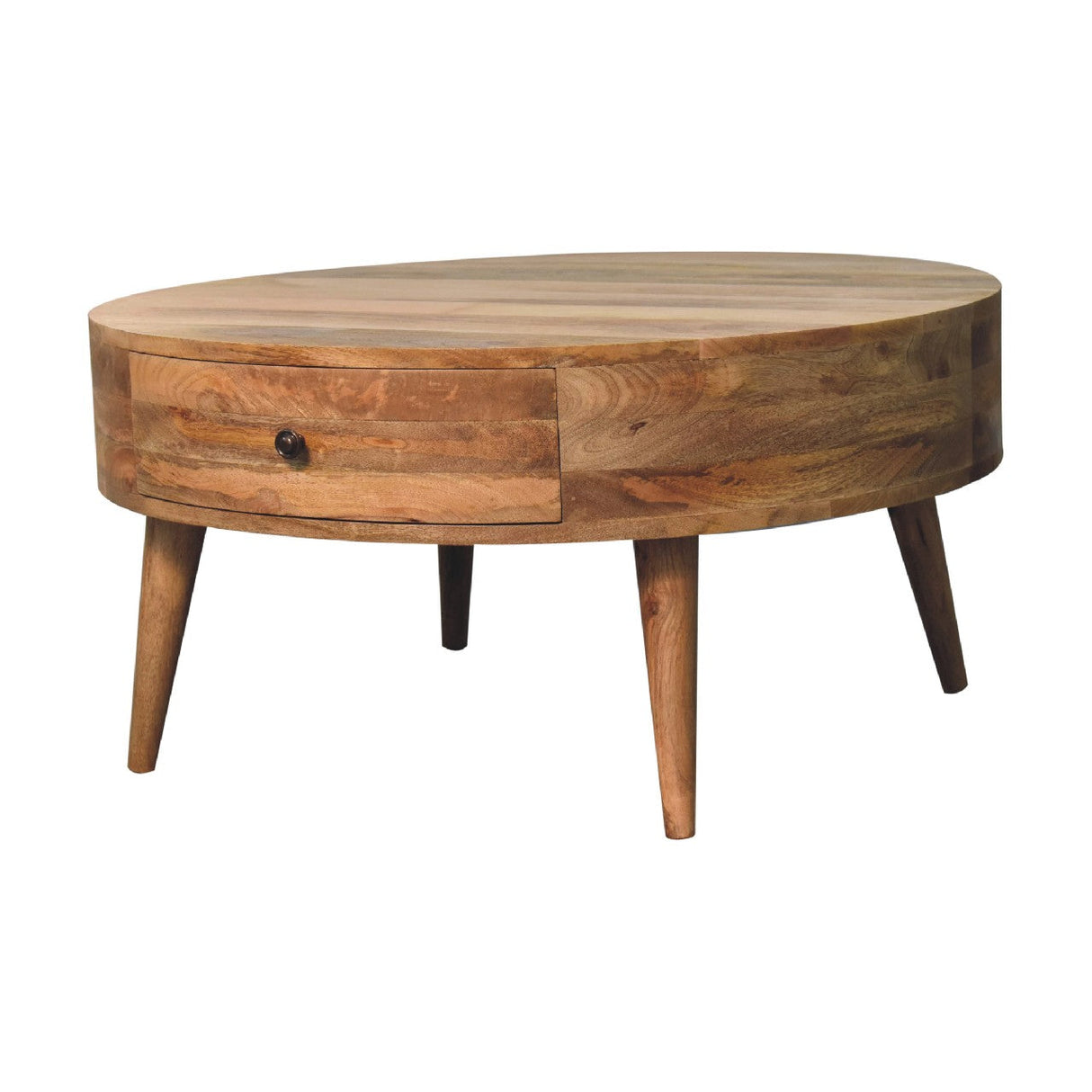 Solid Wood Odyssey Coffee Table, 2-Drawers, Oak-ish