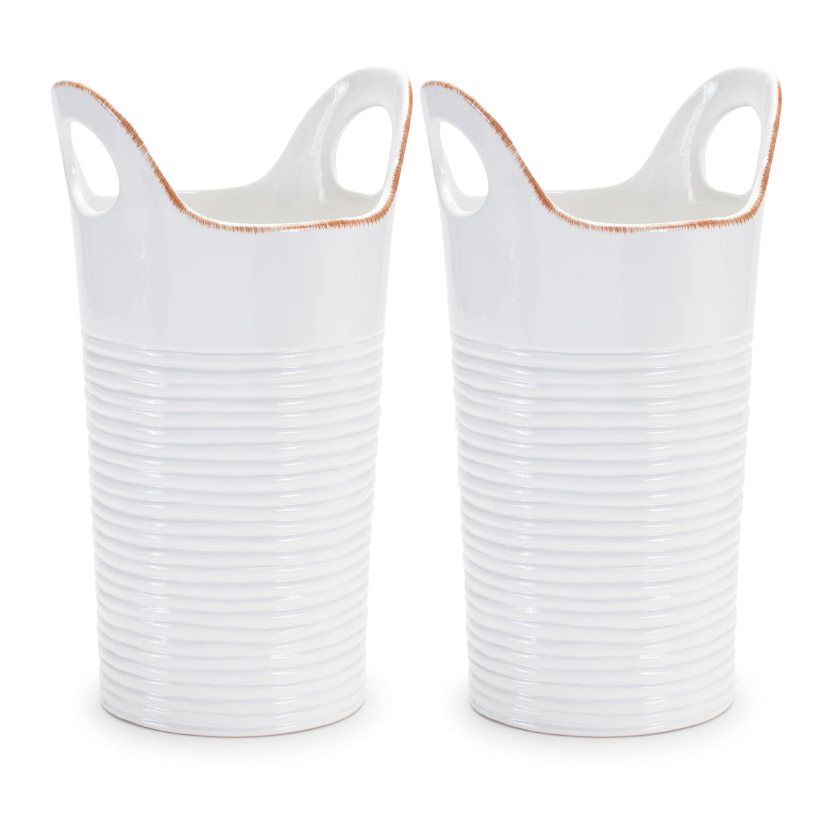 Ceramic Bucket Vase (Set of 2)