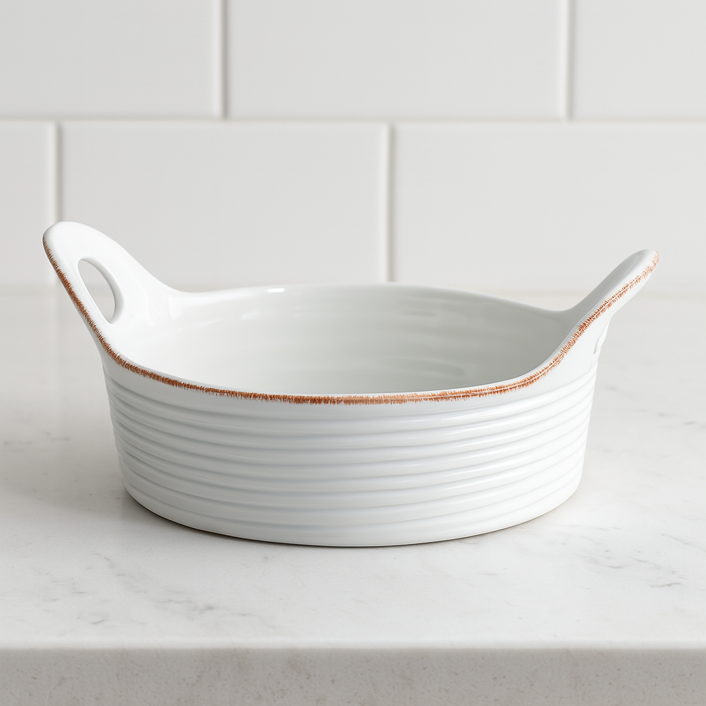 Ceramic Bowl with Handles (Set of 2)