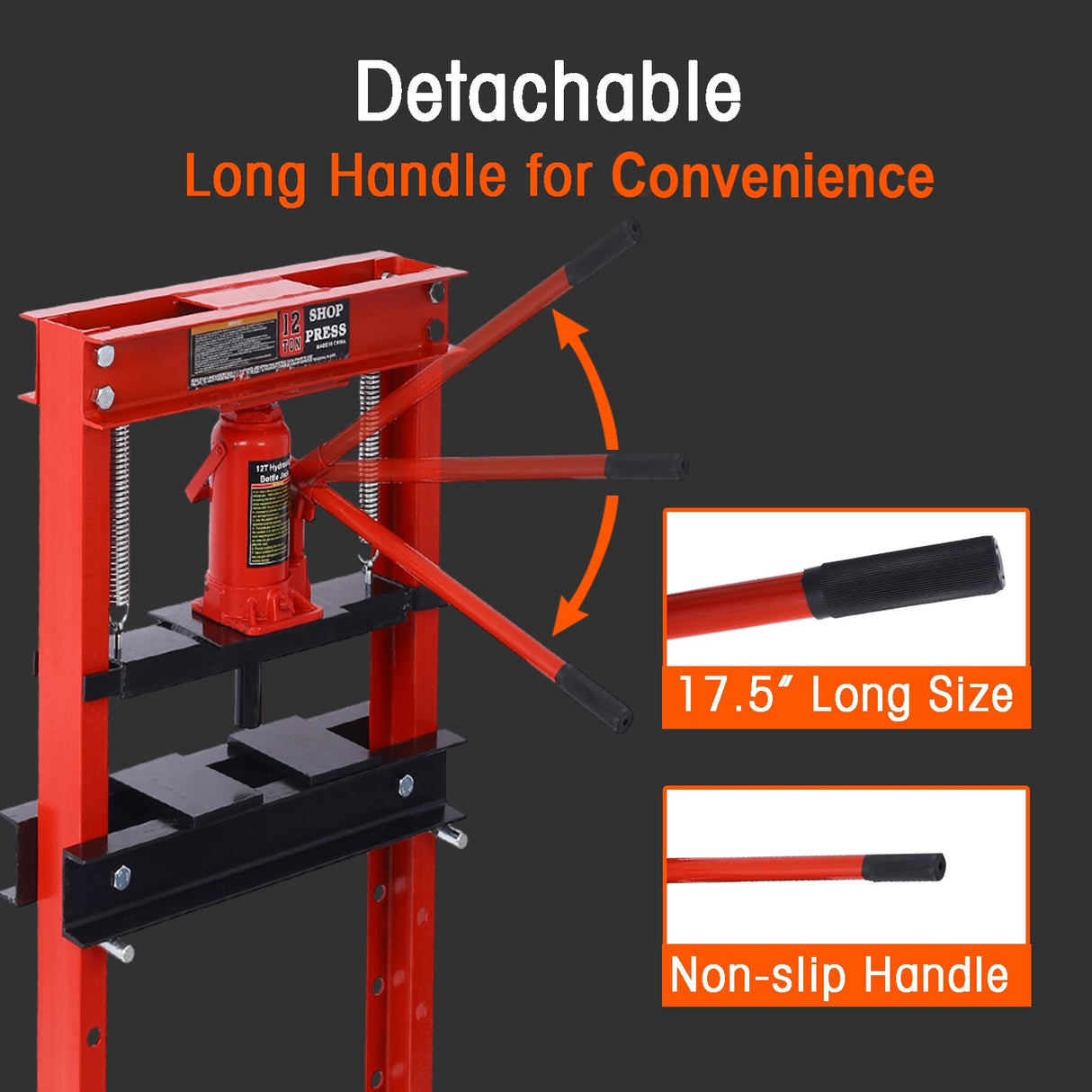 Hydraulic Shop Press - 12-Ton Capacity