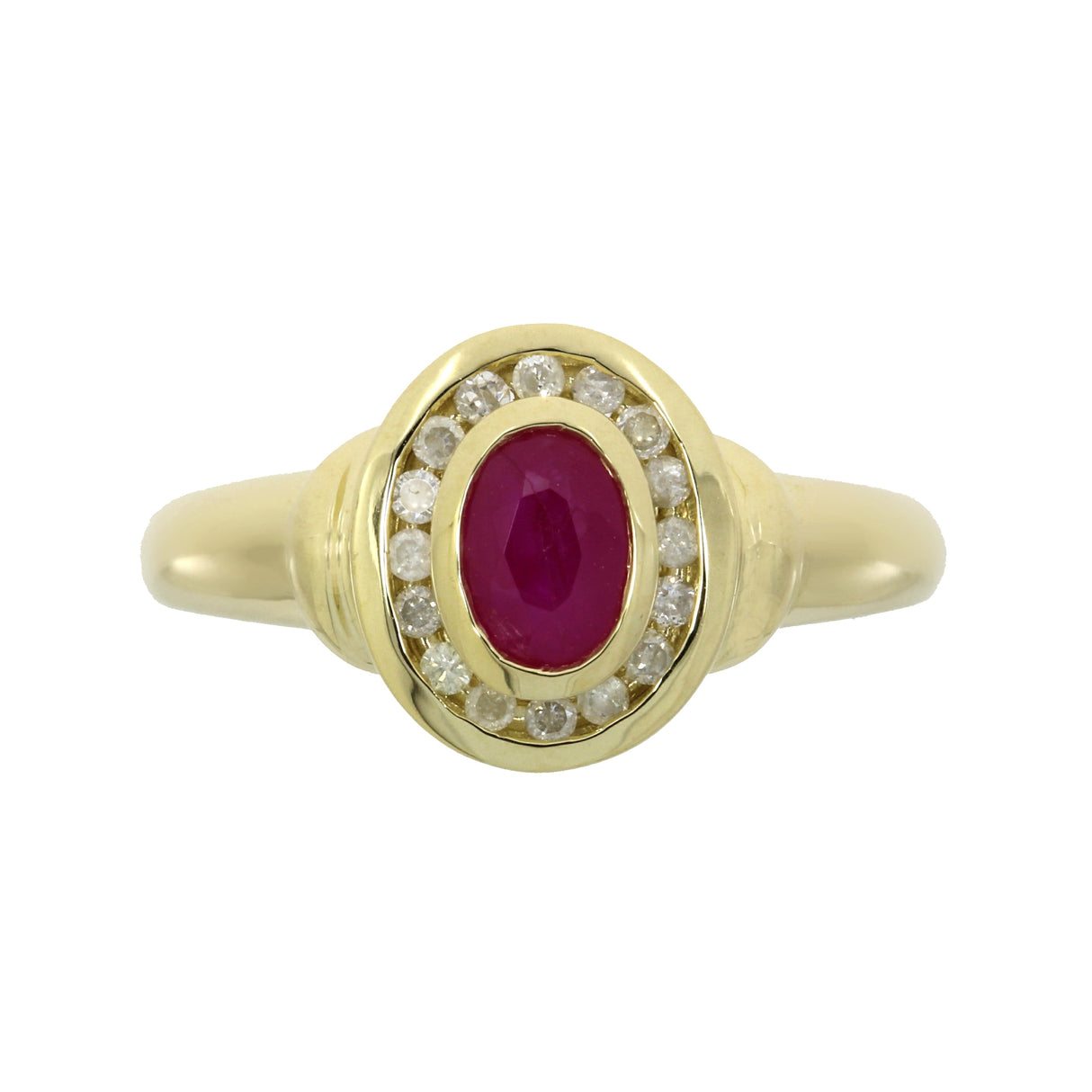 .70ct Ruby Diamond Ring 10KT Yellow Gold