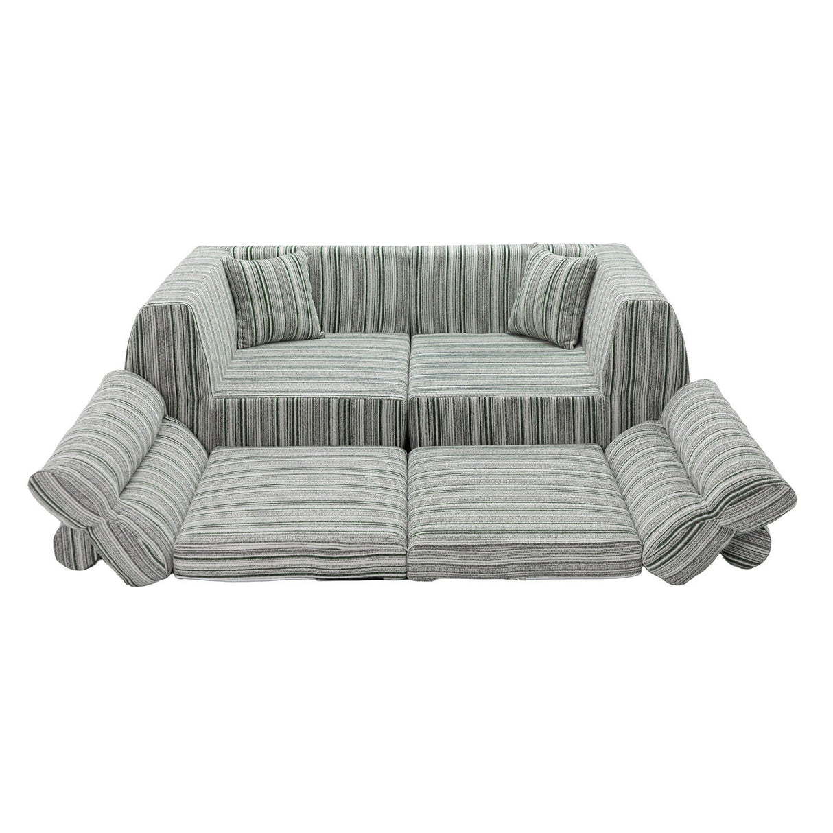 3 Seater, Couch With Throw Pillows For Living Room