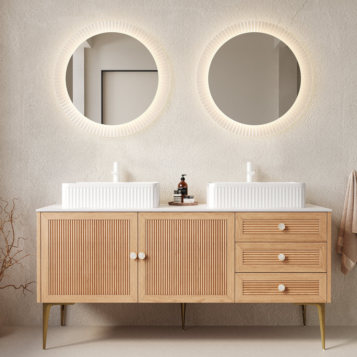 MUNIN 60" Bathroom Vanity with Sinks