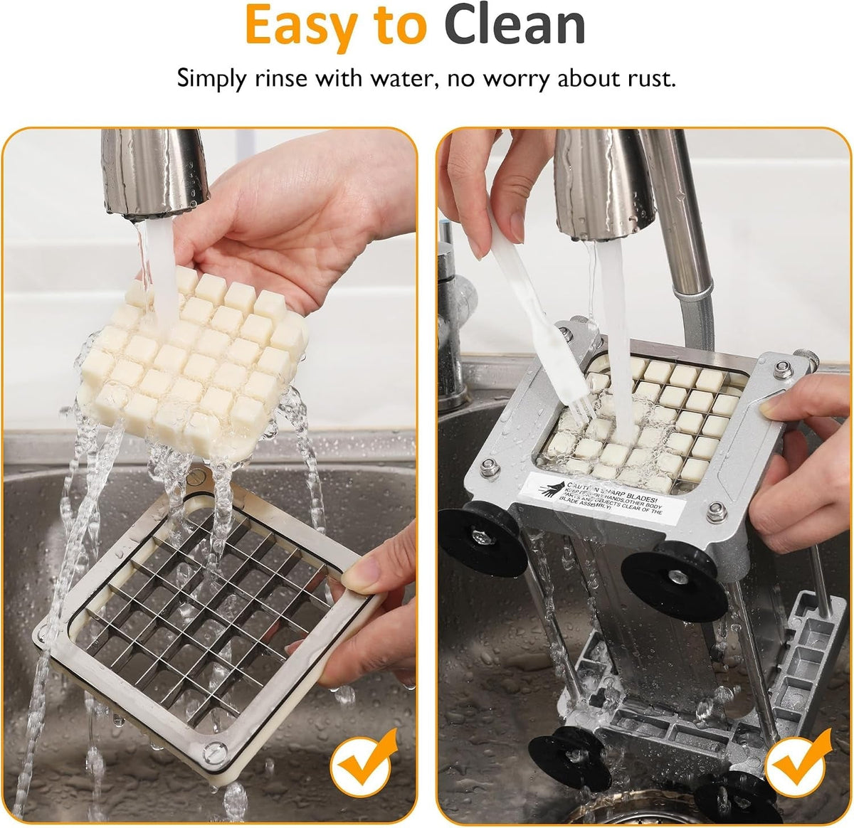 French Fry Cutter Stainless Steel Potato Slicer