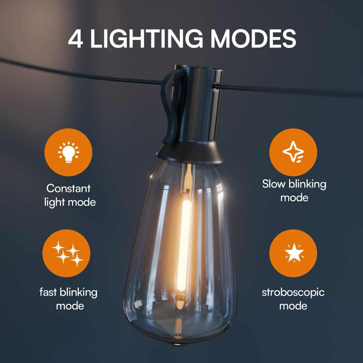 100FT Solar String Lights Outdoor – Waterproof LED Globe Lights for Patio & Garden