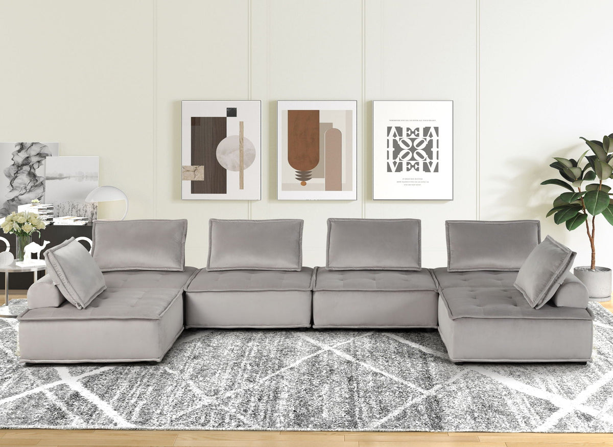 Anna - Stylish Sectional Sofa Ottoman