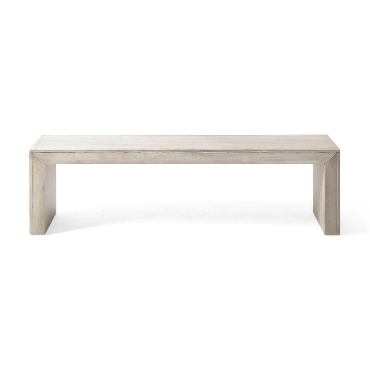 Acacia Wood Dining Bench with Farmhouse Style - Gray