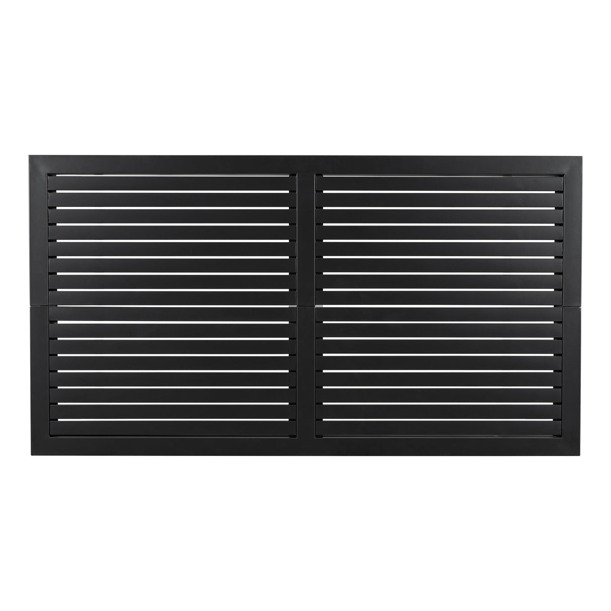 Iron Outdoor Dining Set with Acacia Wood Armrest