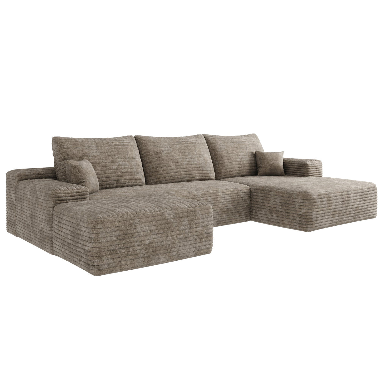 107" Cloud Sectional Sofa with Ottoman