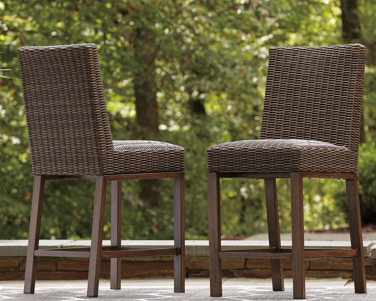 Paradise Trail - Barstool (Set of 2) - Medium Brown