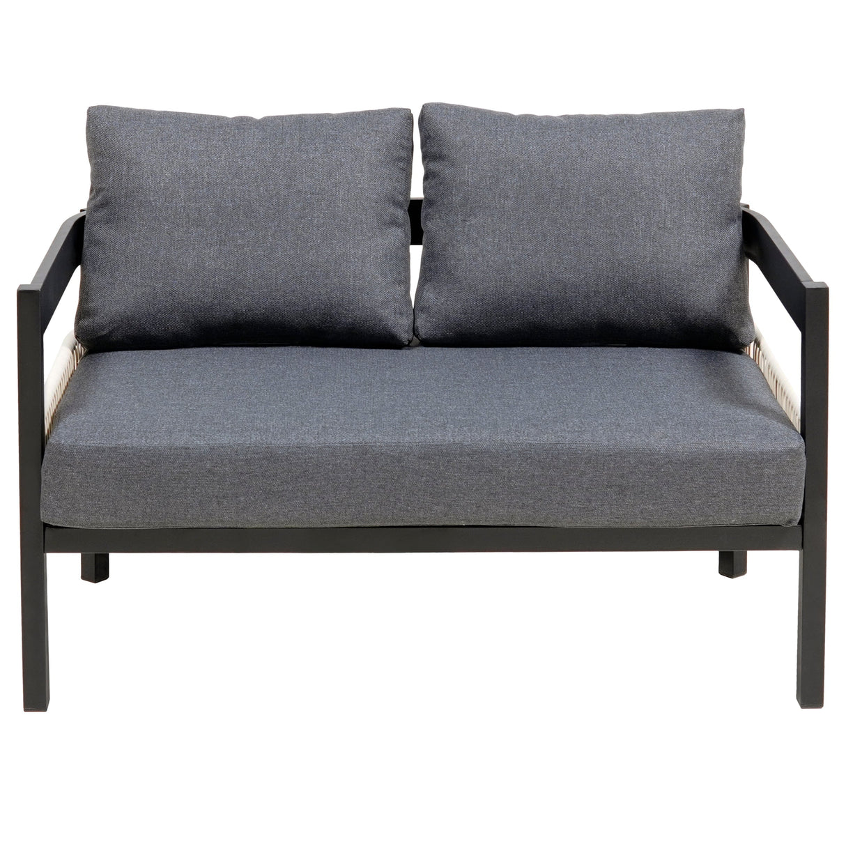 U_Style Multi-Person Outdoor Iron Sofa Set with Table