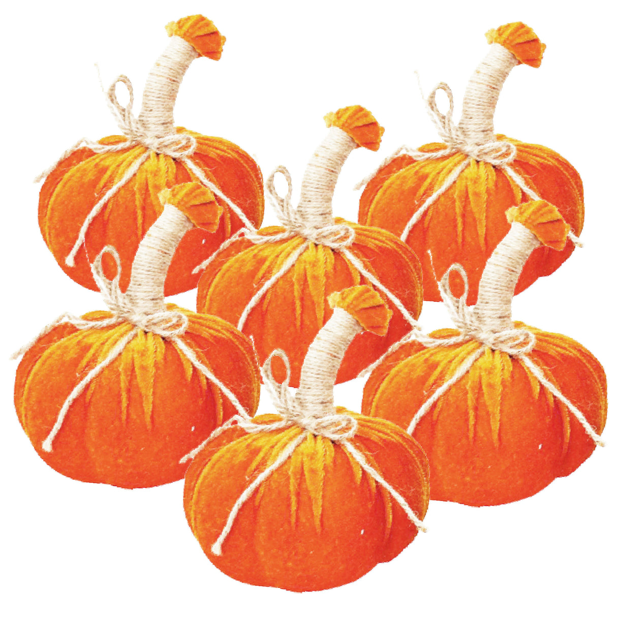 Handcrafted Farmhouse Harvest Pumpkins – Set of 6
